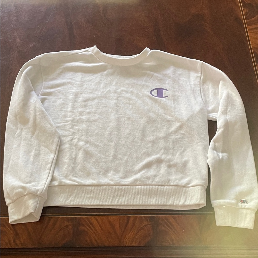 Champion Classic White Crewneck Sweatshirt